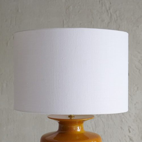 Pantalla de tela saco blanco e interior blanco 45x30