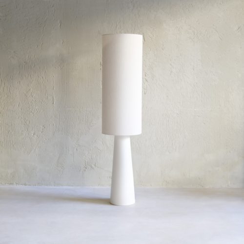 Pantalla cilindro de lino natural XL