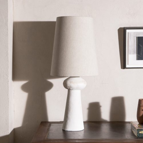 Lámpara de mesa Formentor de yeso diseño Tristán Domecq Casa