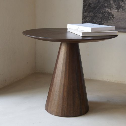 Mesa auxiliar redonda años 70