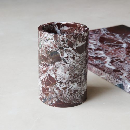 Jarrón enfriador de mármol burdeos