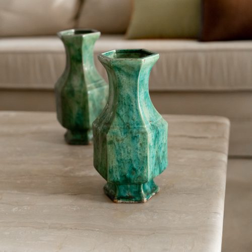 Jarrón verde estilo imperial