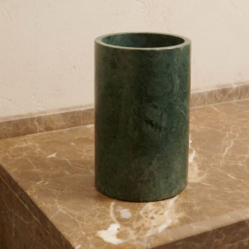 Jarrón enfriador de mármol verde