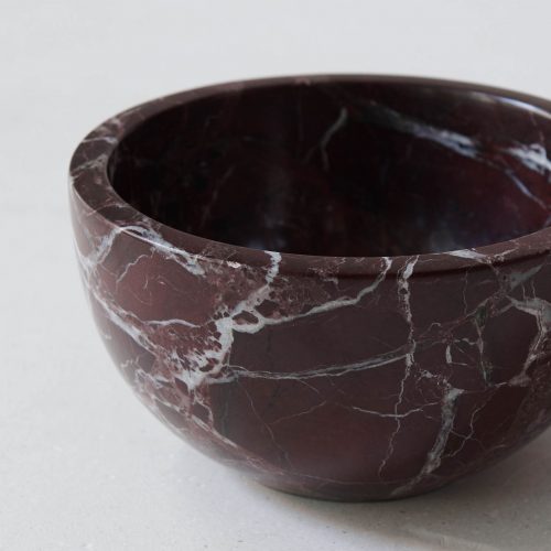 Bowl de mármol burdeos