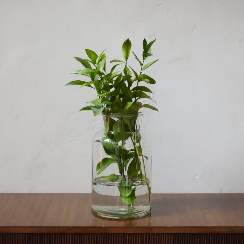 Jarrón de vidrio transparente L