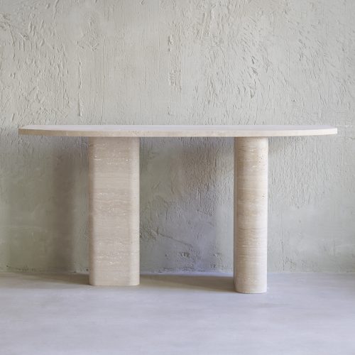 Consola Castellón de mármol travertino diseño Tristán Domecq Casa