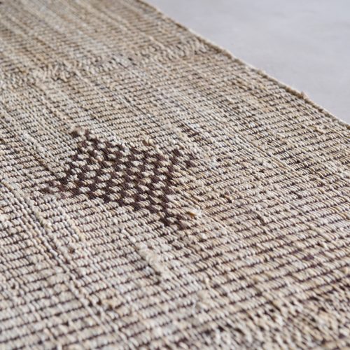 Alfombra artesanal de yute diseño rombos 200x200