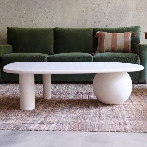 Mesa de centro de piedra Modelo Caravaca piedra caliza capri diseño Tristán Domecq Casa