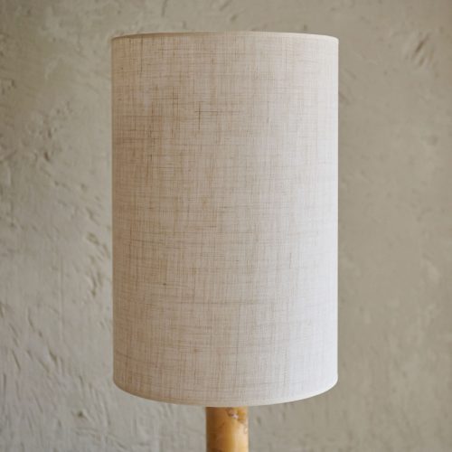 Pantalla de lino natural interior blanco 30x45cm