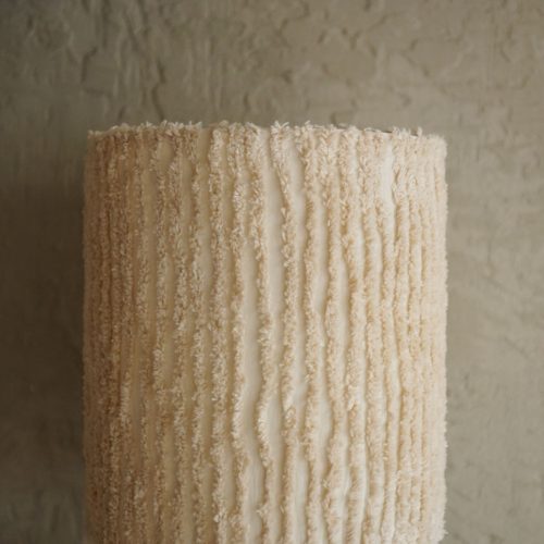 Pantalla de algodón beige 30x25 cm