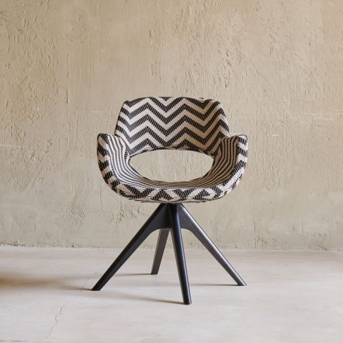 Pareja de sillas giratorias tejido Marelle