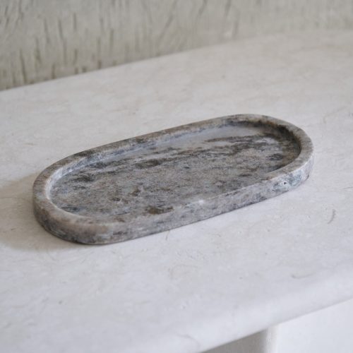 Bandeja de mármol color natural
