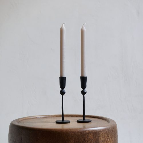 Portavelas de hierro negro XS