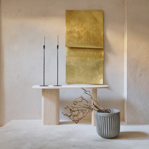 Portavelas de hierro negro XL