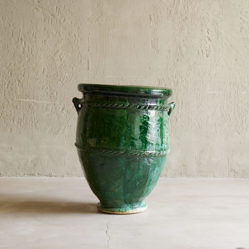 Macetero artesanal verde XL de Marruecos