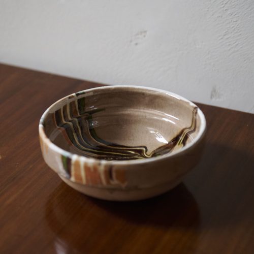 Bowl de barro pintado a mano tonos piedra
