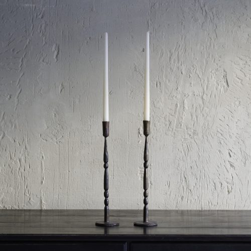 Portavelas artesanal de hierro fundido M