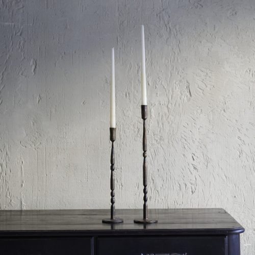 Portavelas artesanal de hierro fundido L