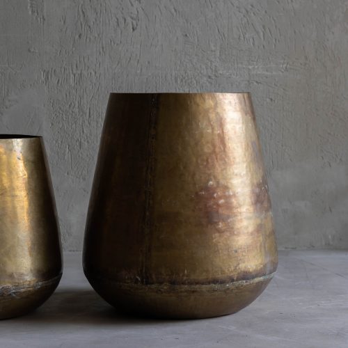 Jarrón de latón antiguo XL