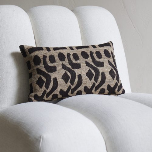 Cojín de lana y seda estilo boho