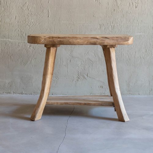 Mesita auxiliar de madera de jardín