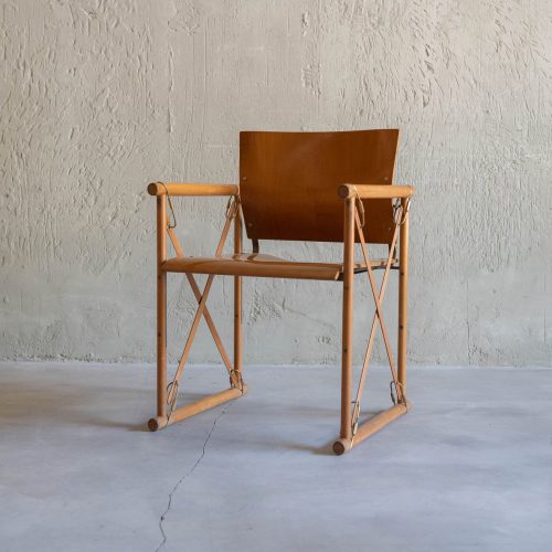 Silla de madera italiana años 70