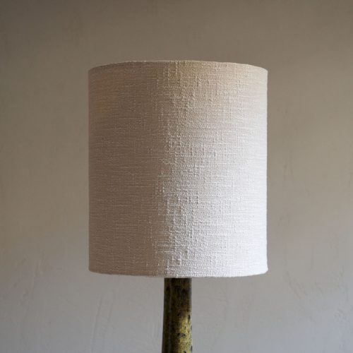 Pantalla de lino buclé crema