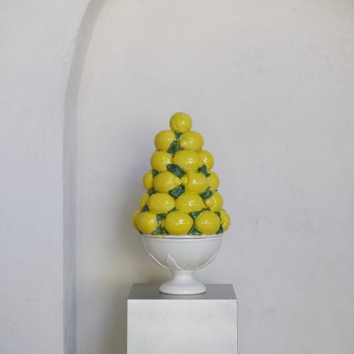 Centro de mesa antiguo de limones