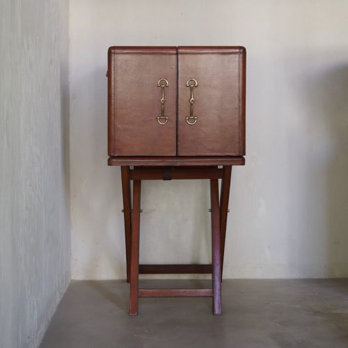 Mueble joyero de piel principios siglo XX